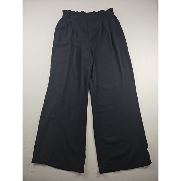 a new day Pants - A New Day Women's Size XL Black High Rise PaperBag Pants Tie Waist